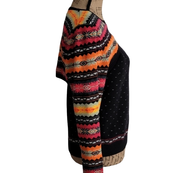 Maeve By Anthropologie Abstract Sweater Shrug Set, Size XL Petite - Picture 3 of 10